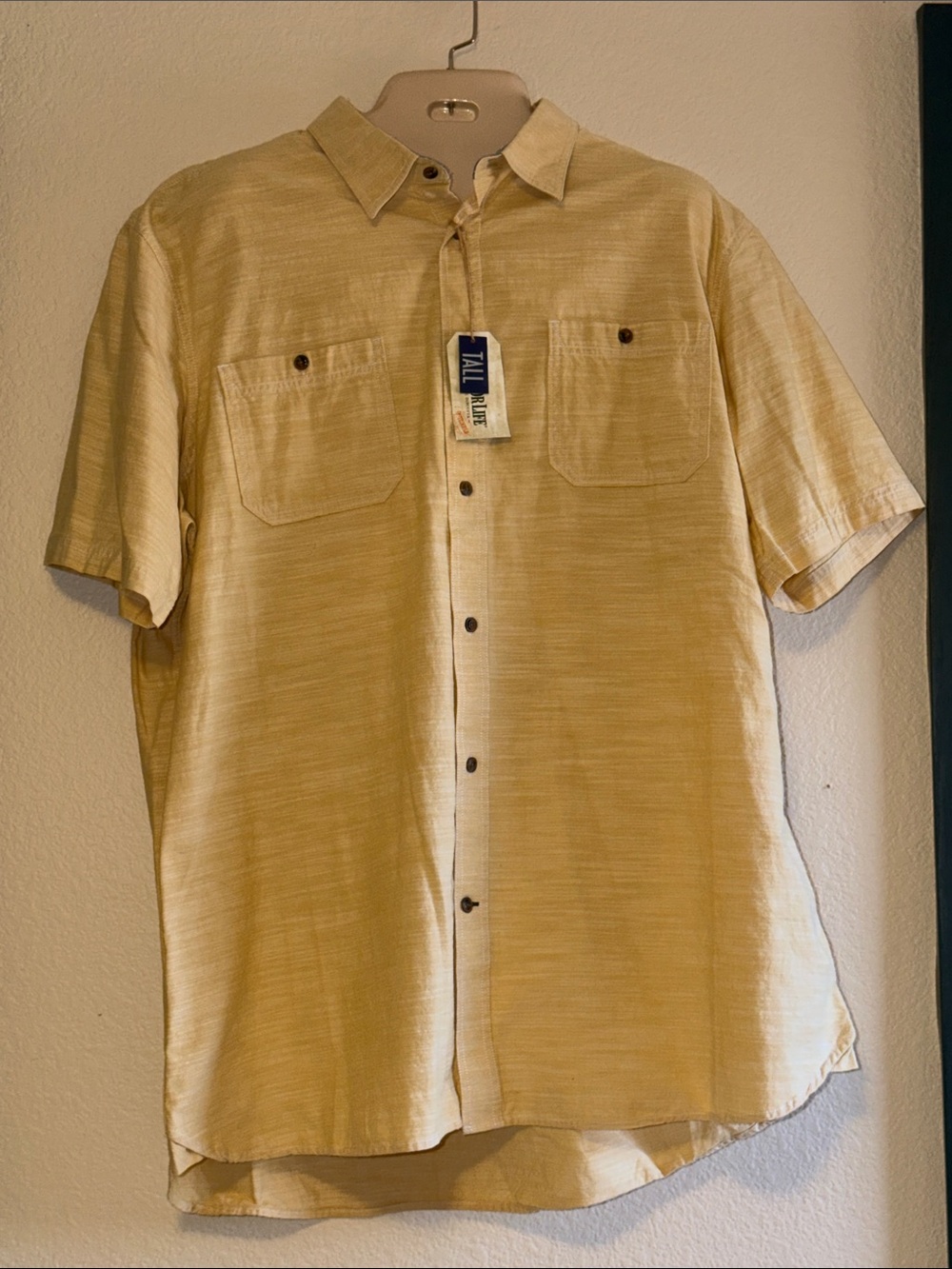 New Outdoor Life Men's Short-Sleeve Button-Down Shirt Big & Tall 3XLT XXXLT
